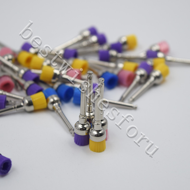 Dental Multi-color Nylon Latch Flat Bowl Buffing Polisher Prophy Cup Bolt Brush