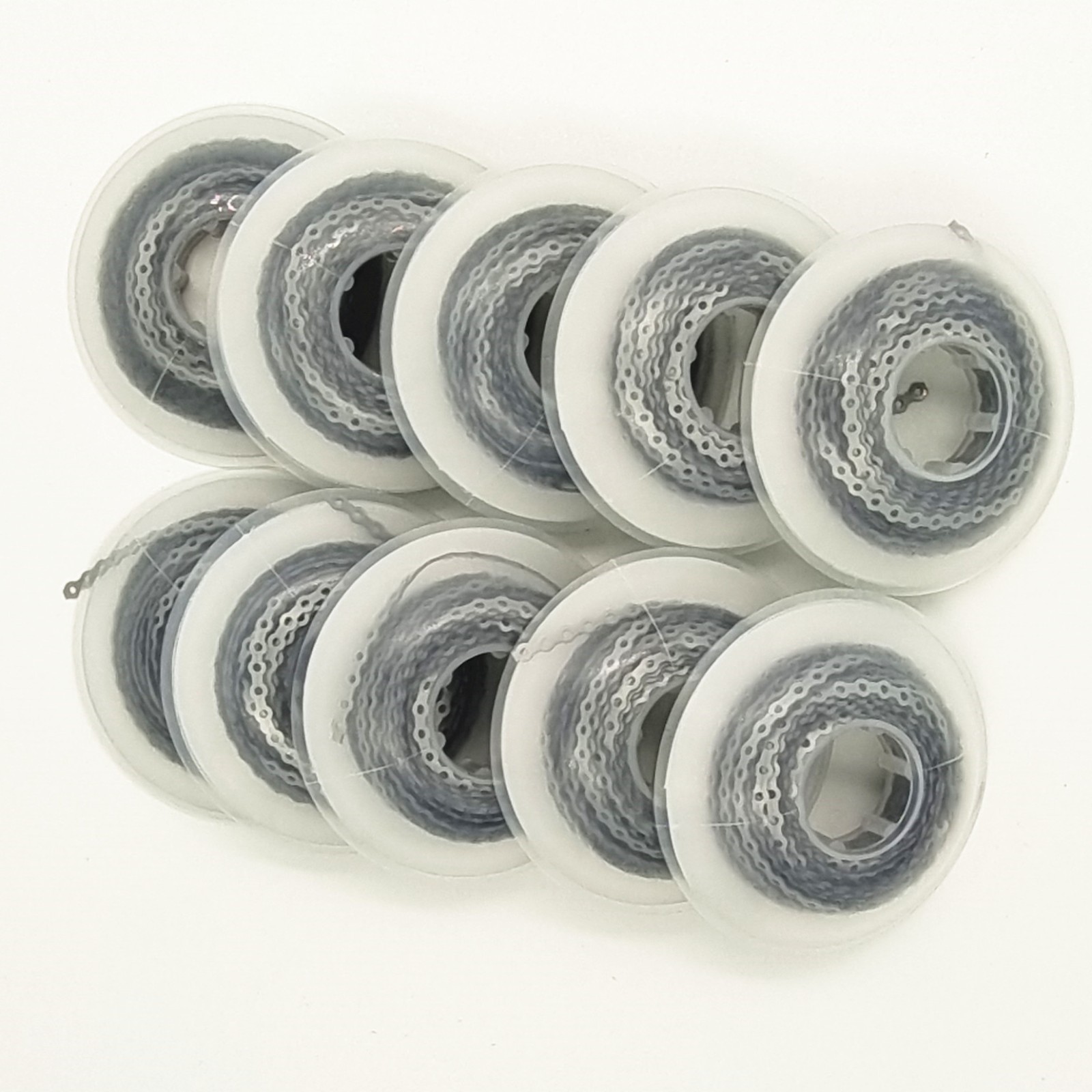 10Rolls Dental Orthodontic Elastolink Chain Long & Short & Continuous Gray