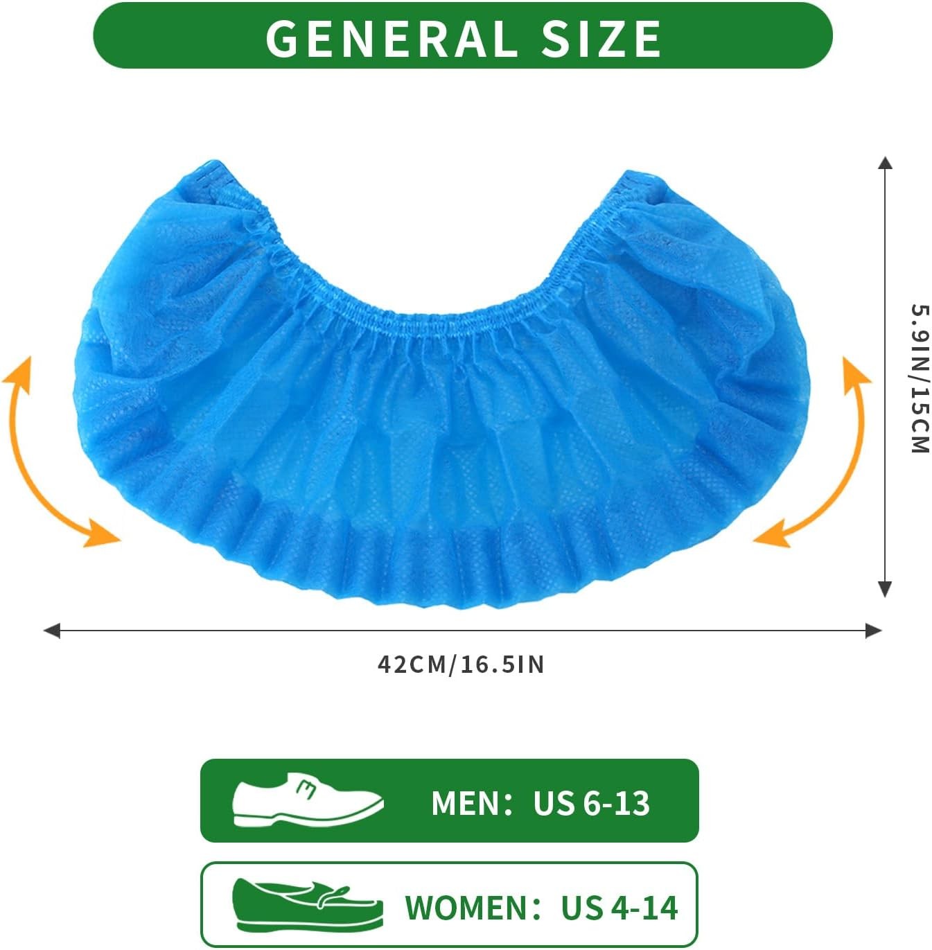 50/100/200 Pack Non-Silp Shoe Covers Disposable Indoors Non-Woven Fabric