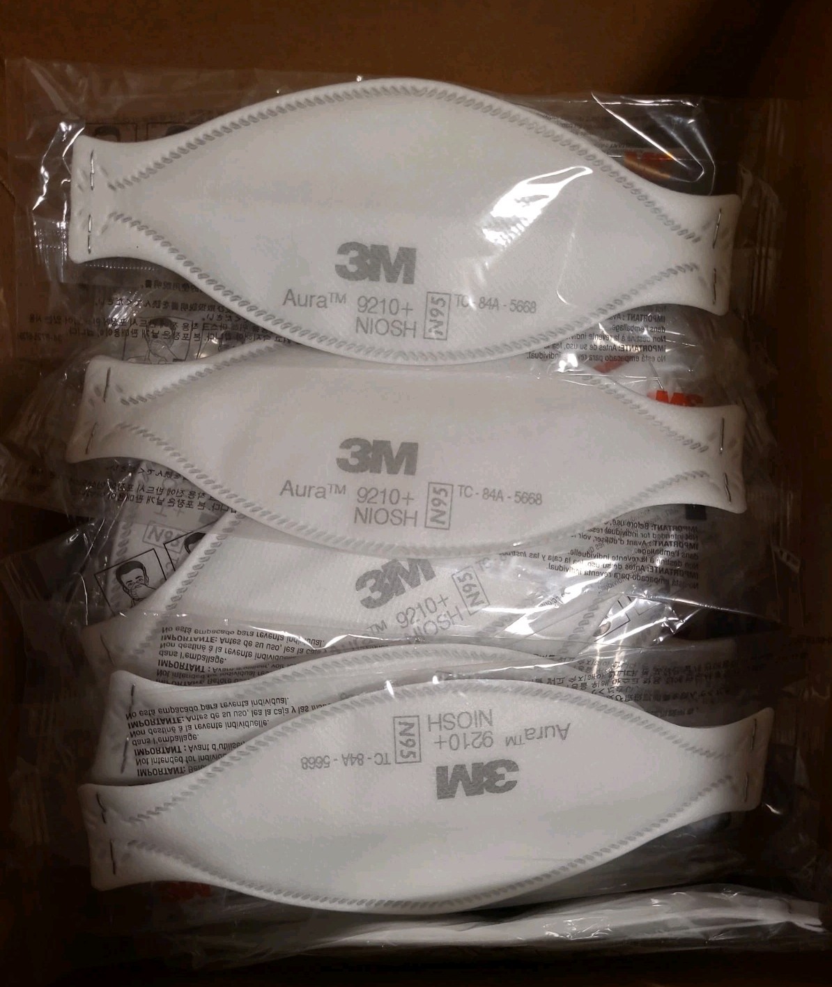 New 52x 3M 9210+ Aura N95 Masks Loose NIOSH Respirators Individually Sealed