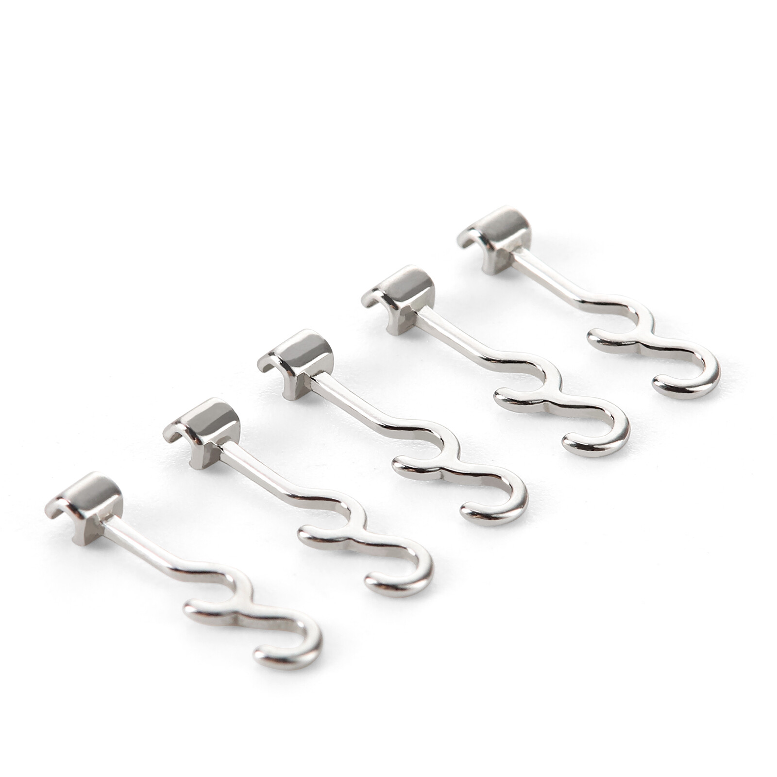 10Pcs JMU Dental Orthodontic Crimpable Hooks Long Curved/Square