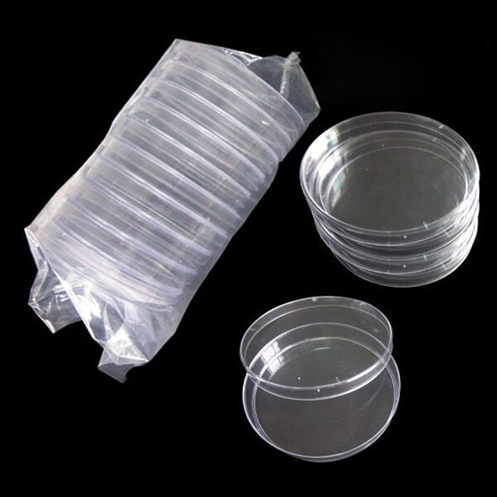 Sterile Plastic Petri Dish Set 35x12mm – Pack of 10 with Lids for Microbiology