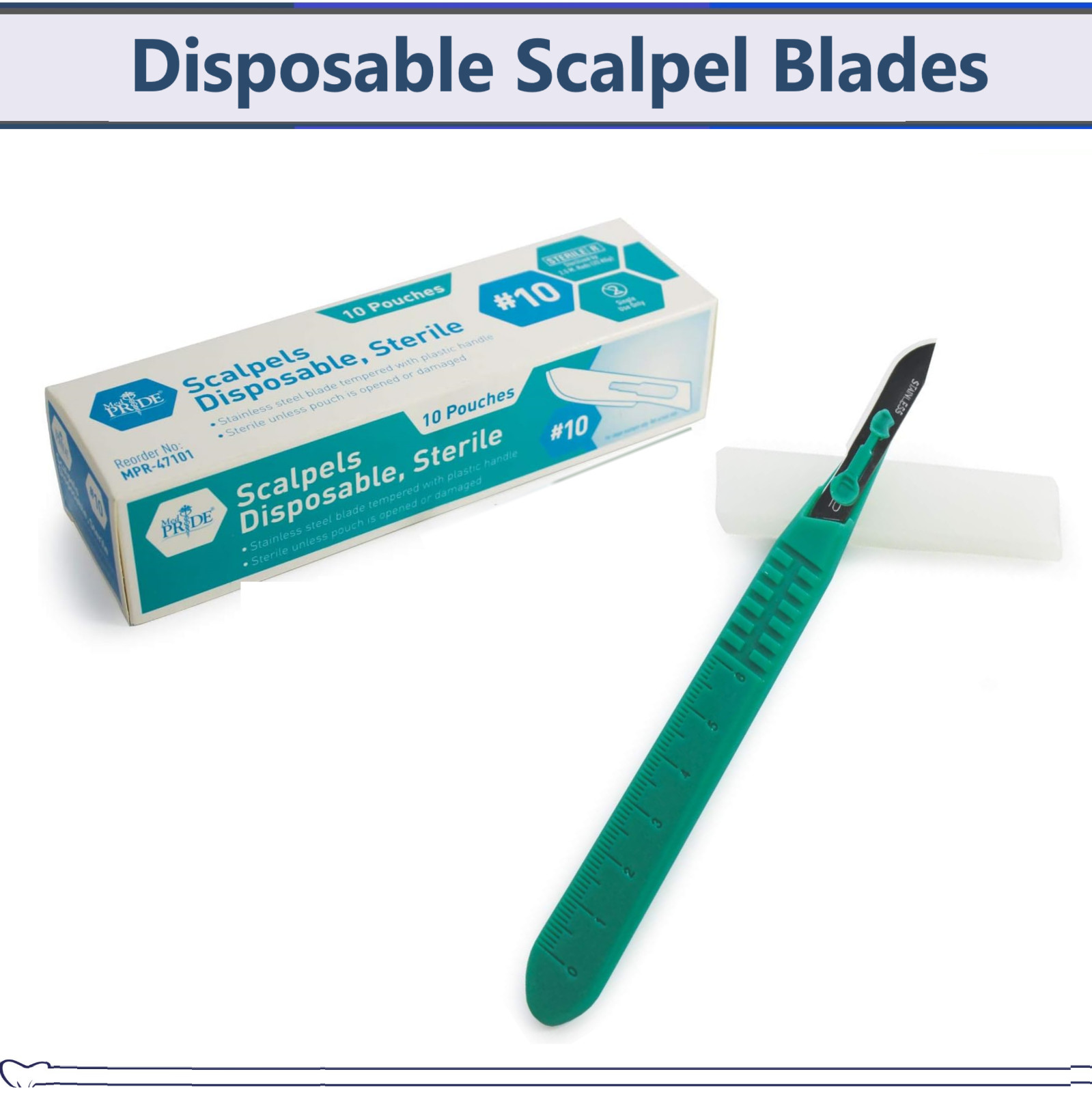 Dental Medical Surgical Scapel Handle 4# … Blades Round Head #10, #15, #20 #23