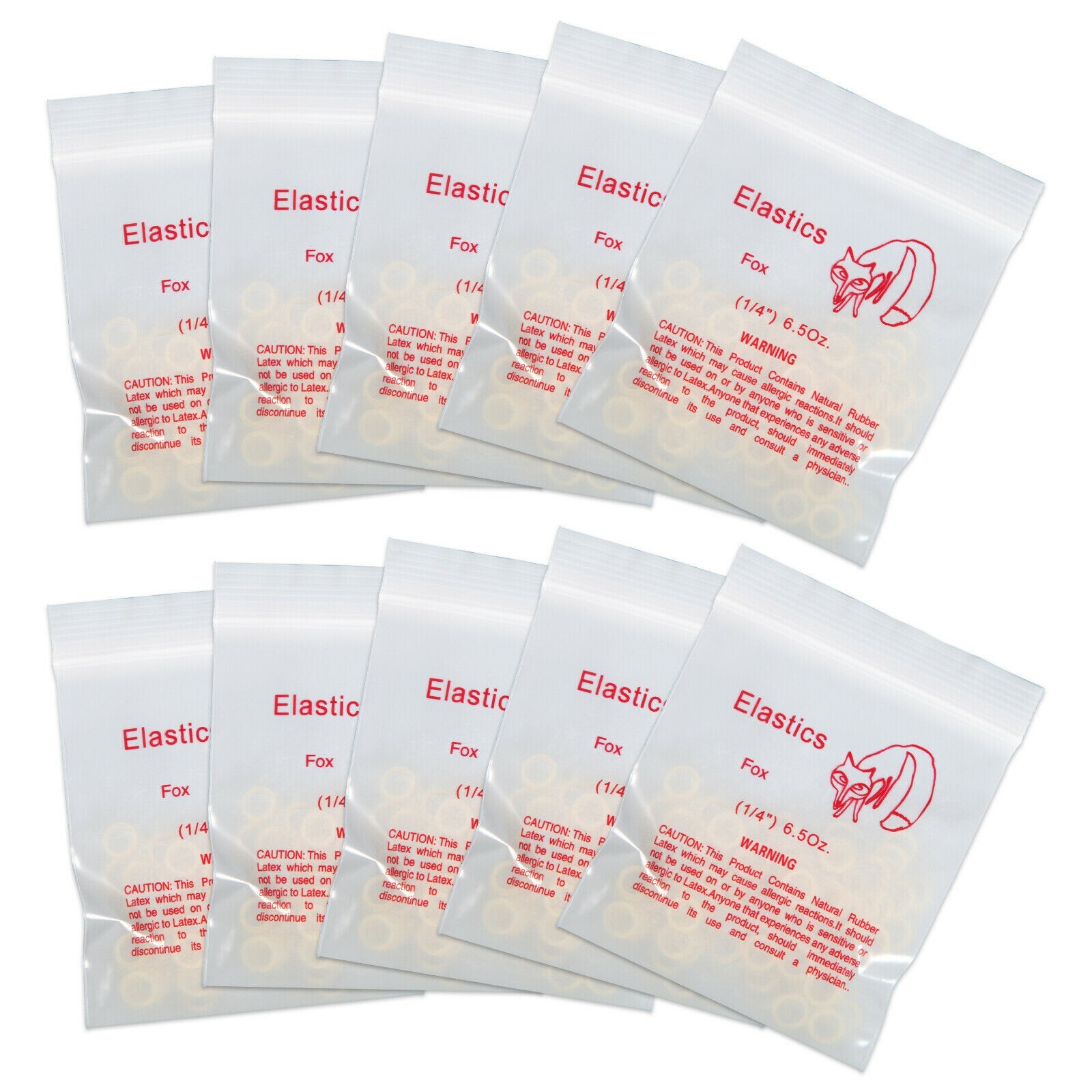 1000pcs/10 bag Dental Orthodontic Rubber Bands Elastics Latex Braces 6.5 OZ,1/4″