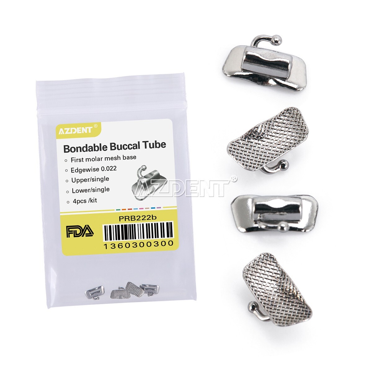 AZDENT Dental Ortho Buccal Tubes 1st/2nd Molar Tube Roth/MBT/ Edgewise 022/018