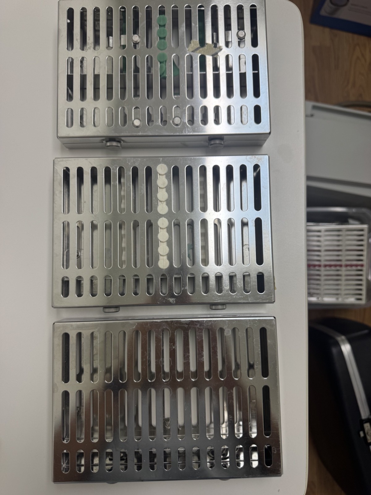 Lot of 3 Hu-Friedy IMS Cassette Instrument Sterilization Trays Dental