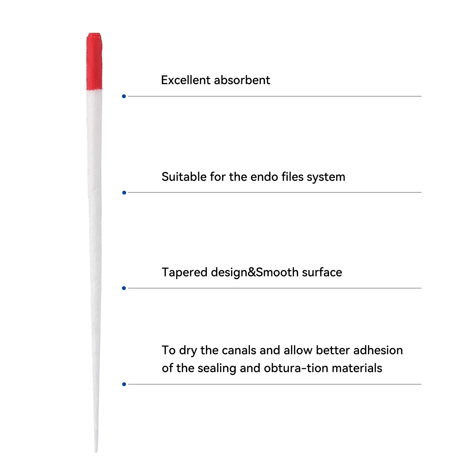 5-100Pack Dental Absorbent Paper Points F1 F2 F3 Root Canal Endodontic