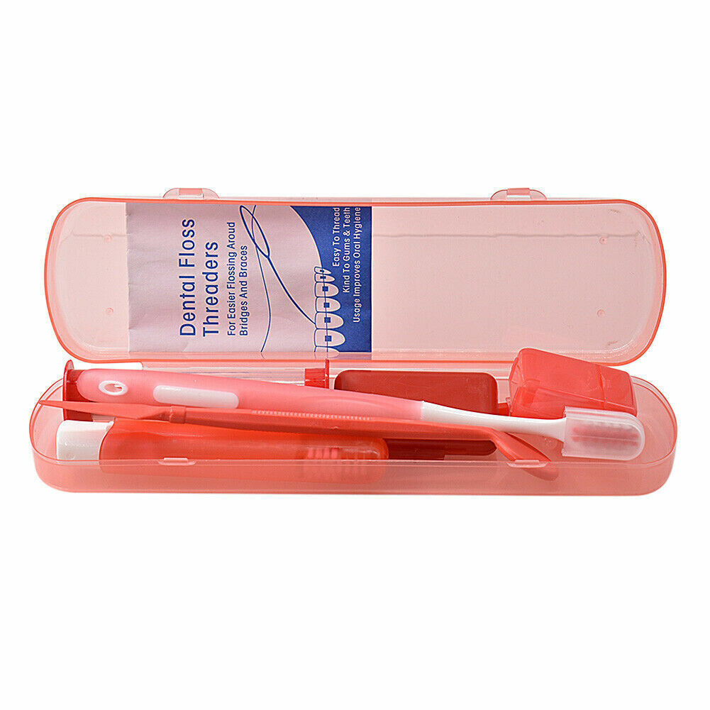 Dental Orthodontic Wax/Teeth Oral Care Orthodontic Kit Brush Floss Thread Mirror