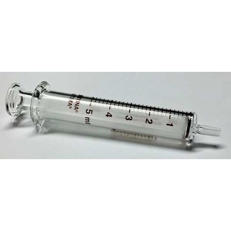 Fortuna 7.102-33 Reusable Glass Syringe,Glass Luer,5 Ml