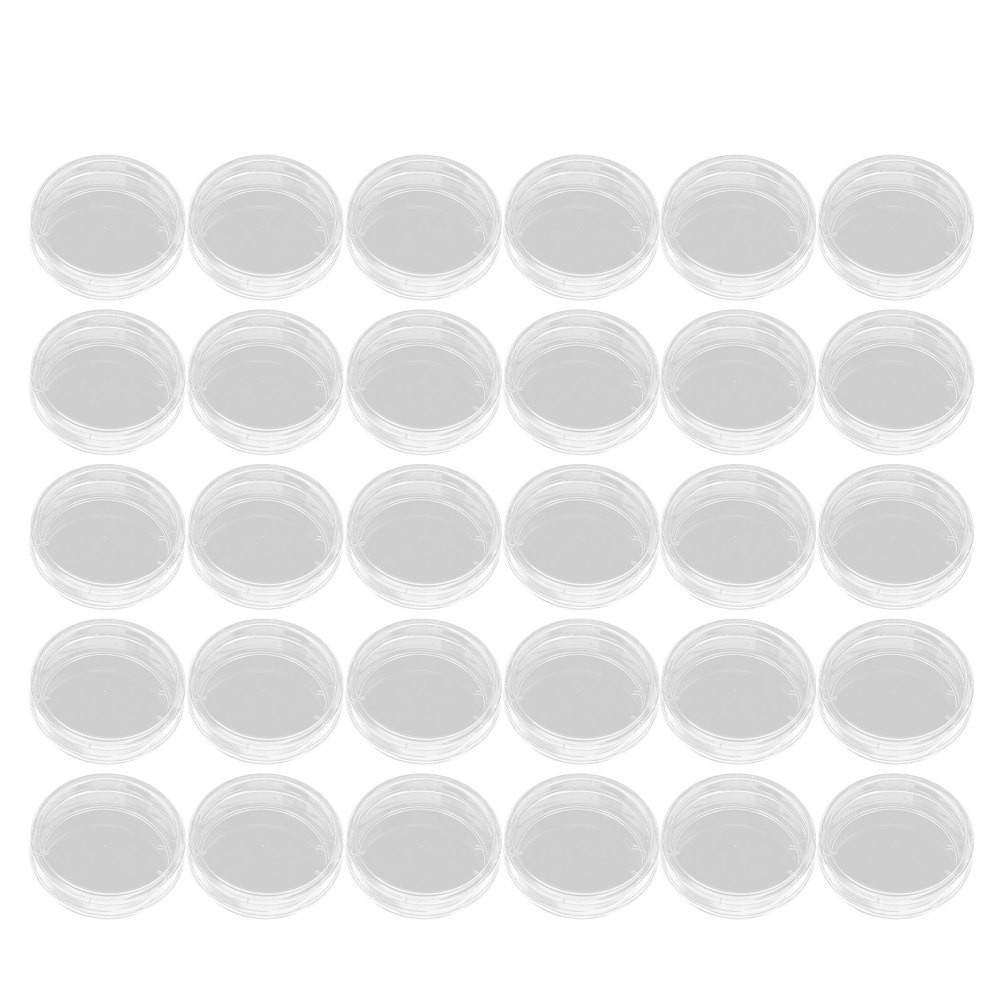 Set of 2 Sterile Petri Dishes Containers for Tissue Culture Clear Lid Specimen