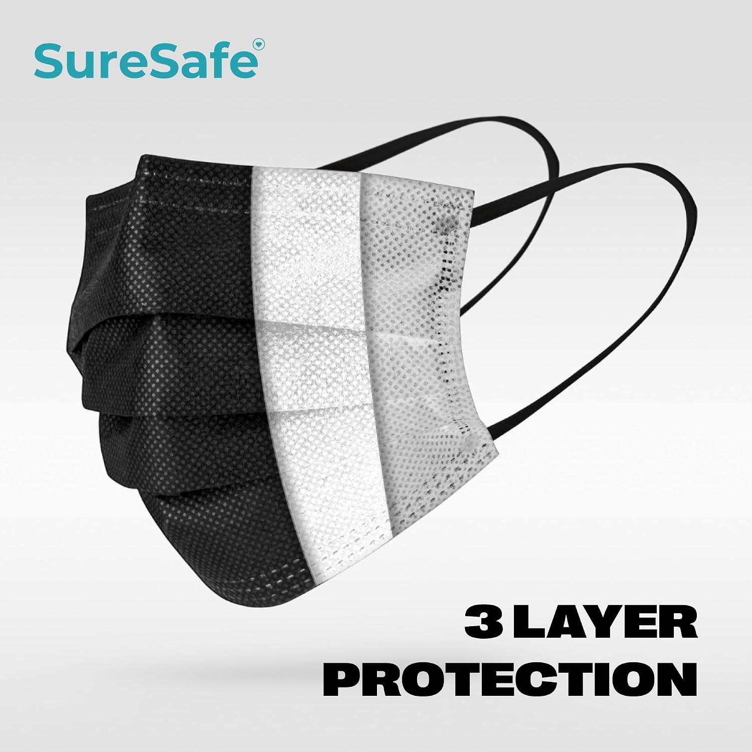 100/200/400/2000 Premium Disposable Face Masks – 3-Ply Breathable