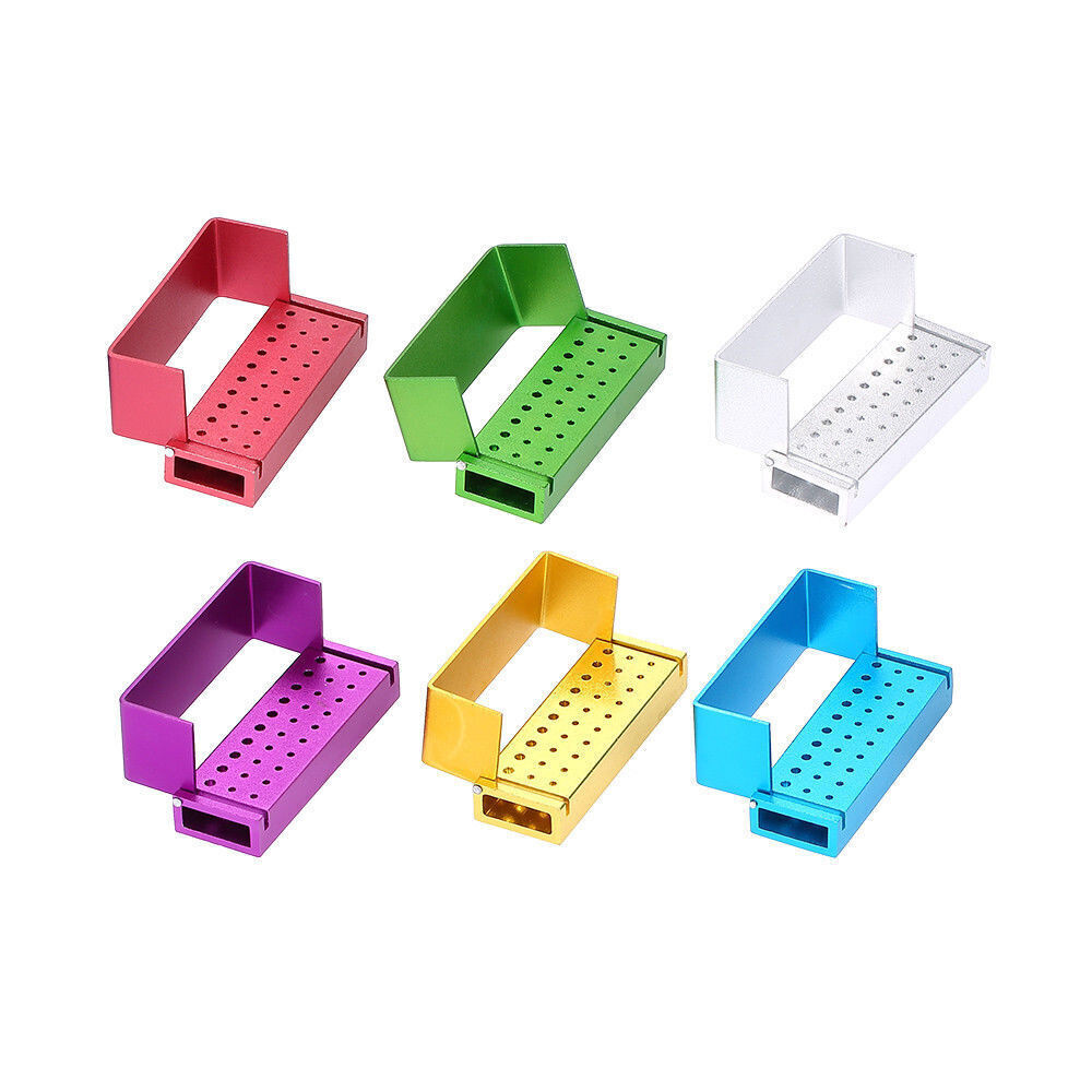 15/30 Holes Dental Aluminum Opening Disinfection Cases Burs Block Holder FG RA