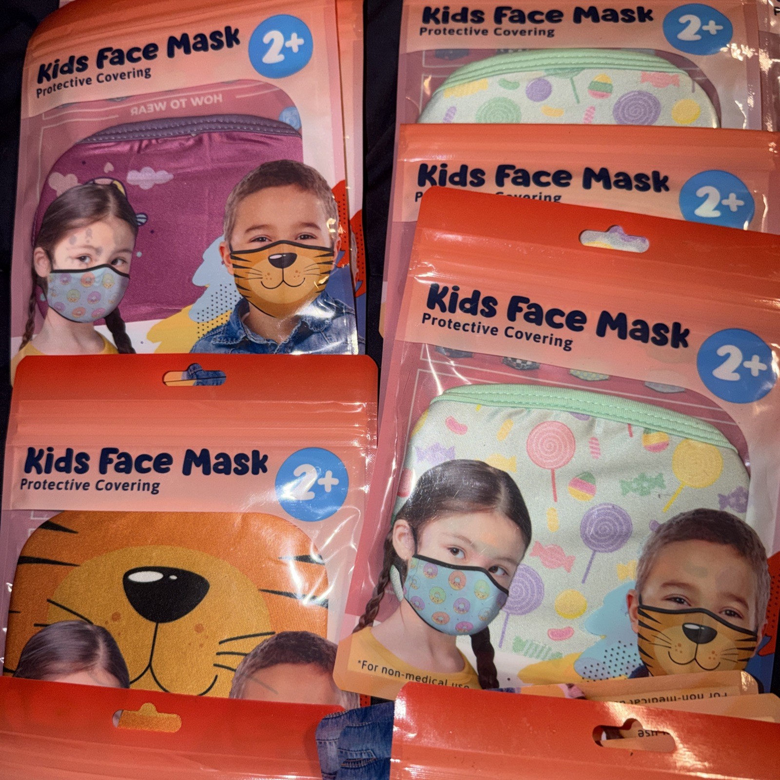 30 Cartoon 3D Kids Girls BFE 95% Protective 4 Layer Face Mask Disposable animal