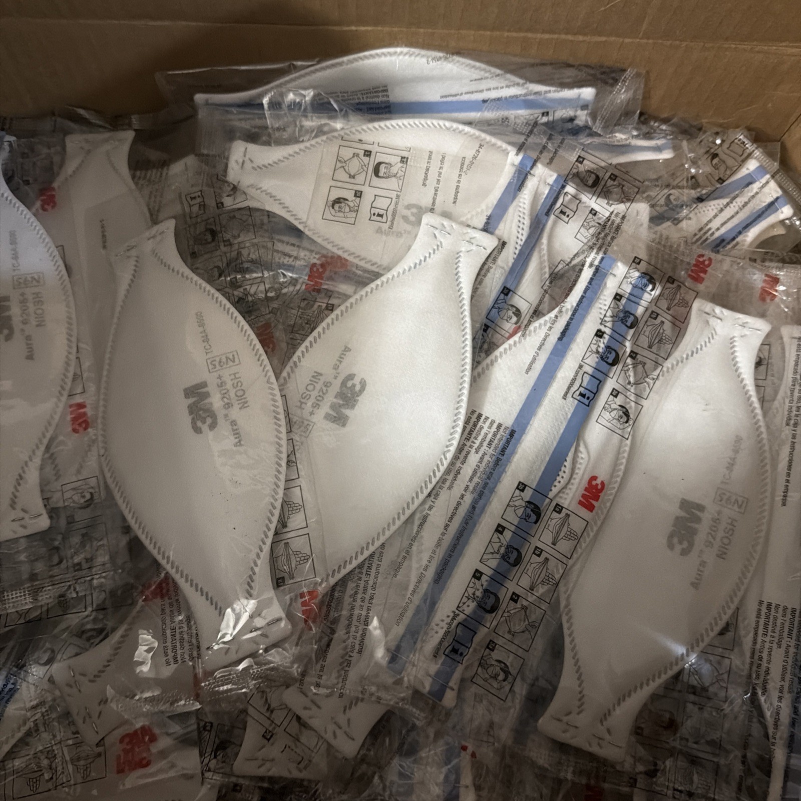 3M Aura Particulate Respirator 9205+ N95, Lightweight(10 pieces)