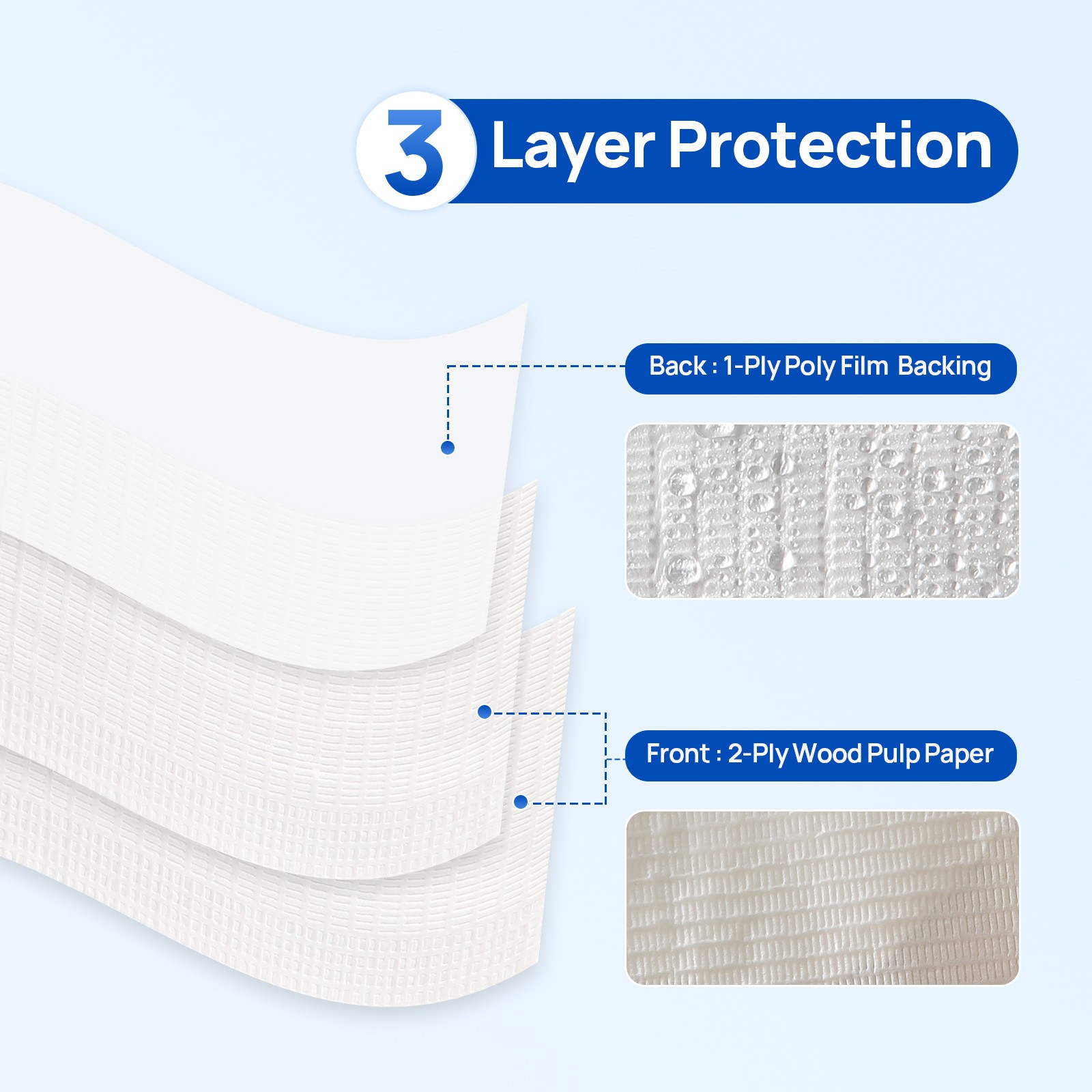 50-500pcs Disposable Dental Bibs 3-Ply 13″x18″ Colorful Medical Tattoo Towel