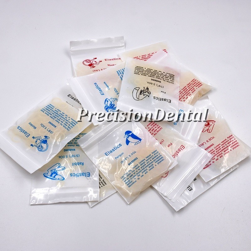 15 Sizes Dental Orthodontic Rubber Bands Elastics Latex Braces 3.5 5.0 6.5 Oz