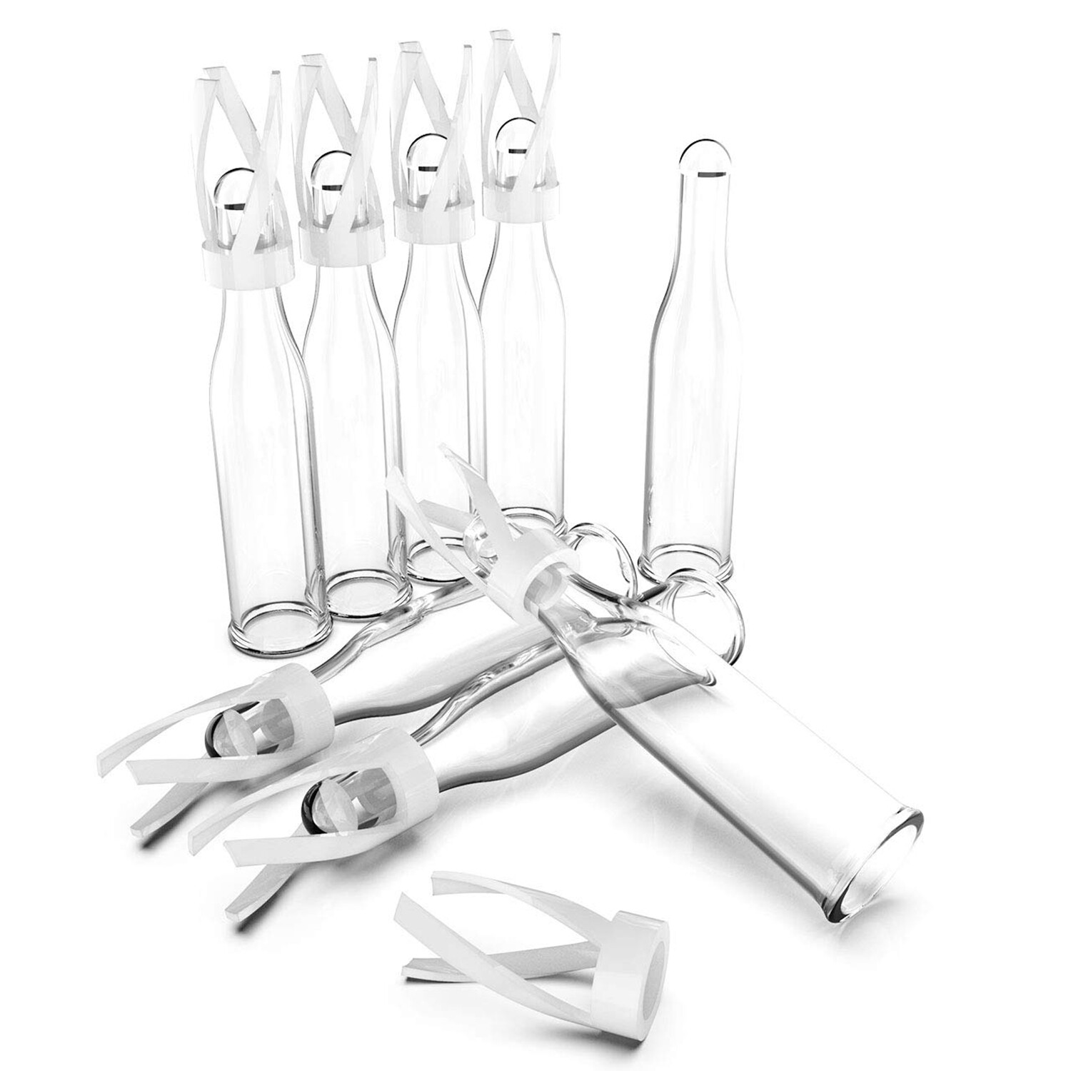 5000pcs 250uL Vial Insert Clear Micro-Insert Glass Polyspring Bottom HPLC LAB GC