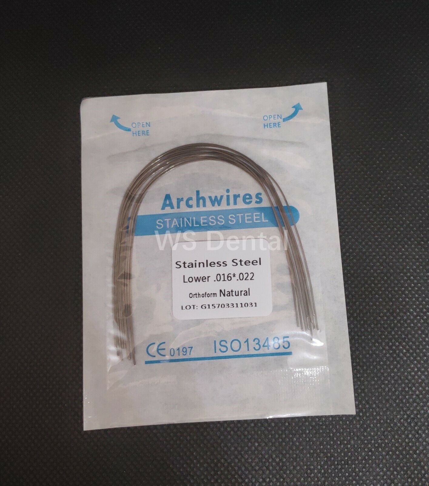 100Pc Ortho Dental Arch Wire S.S Natural Stainless Steel Wires Round Rectangular