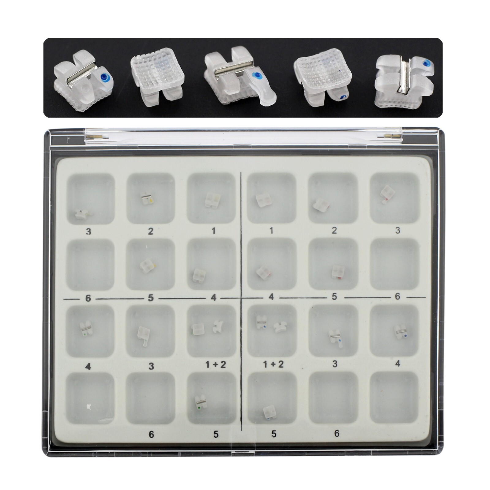 Orthodontic Roth 018/022 Metal Slot Ceramic Bracket 5-5 3M Clarity Aesthetic