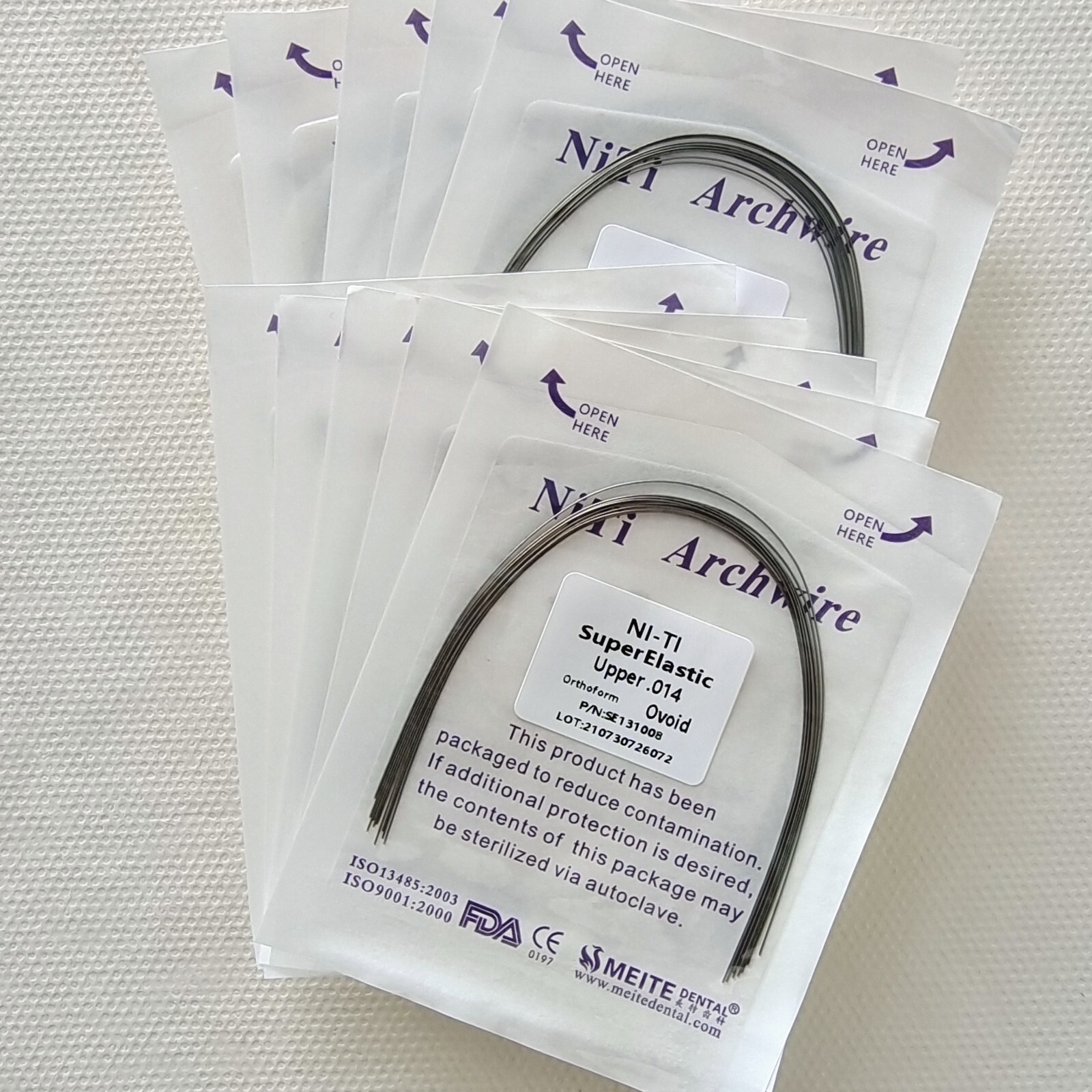 10Pks Dental Orthodontic Super Elastic Niti Arch Wires Round All size Arcs Wire