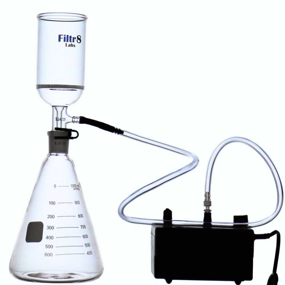 Fast and Hands-Free Filtration | Filtr8 Buchner Funnel Flask Kit with Pro Pump