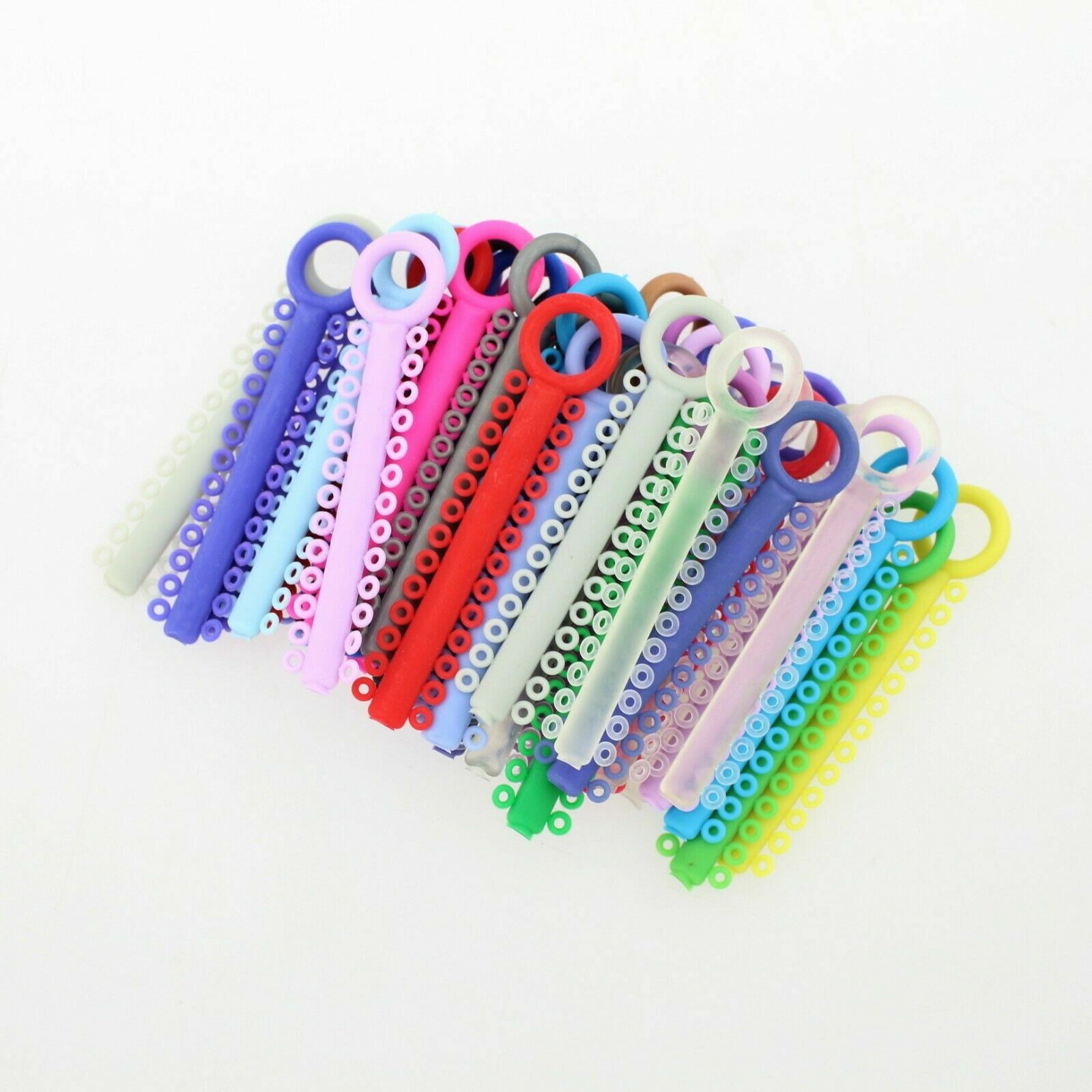 1040Pcs/Bag Dental Orthodontic Super Elastic Ligature Ties Rubber Bands 37 Color