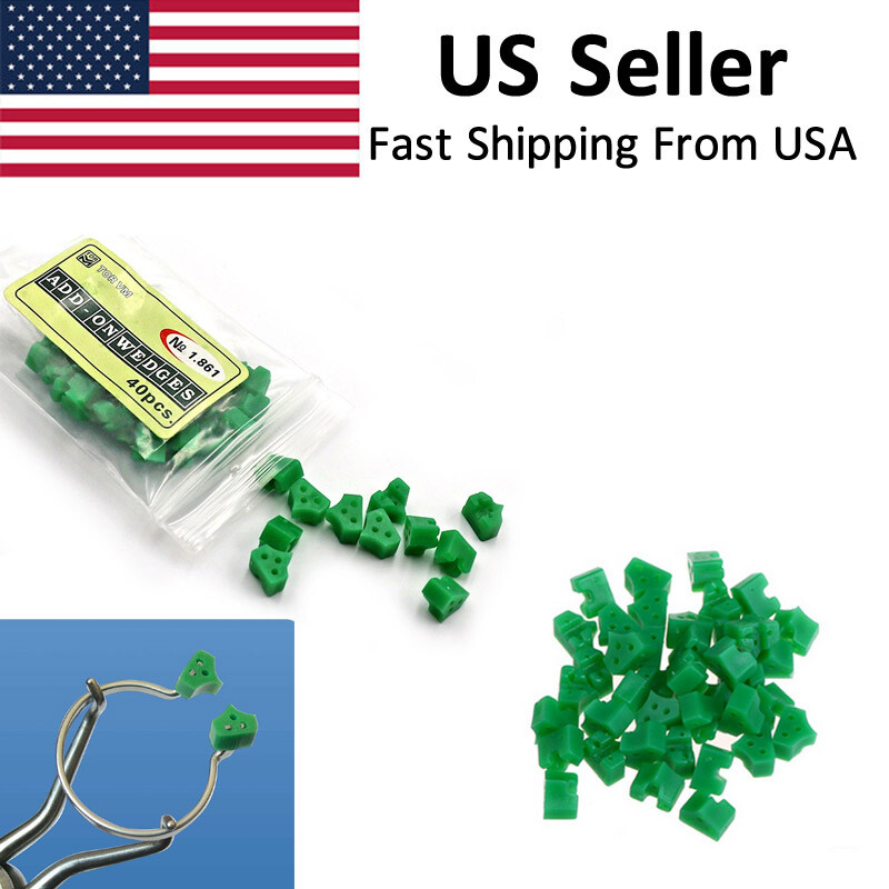40Pcs Silicone Rubber Orthodontic Dental Add on-Wedges Elastic for Teeth Filling