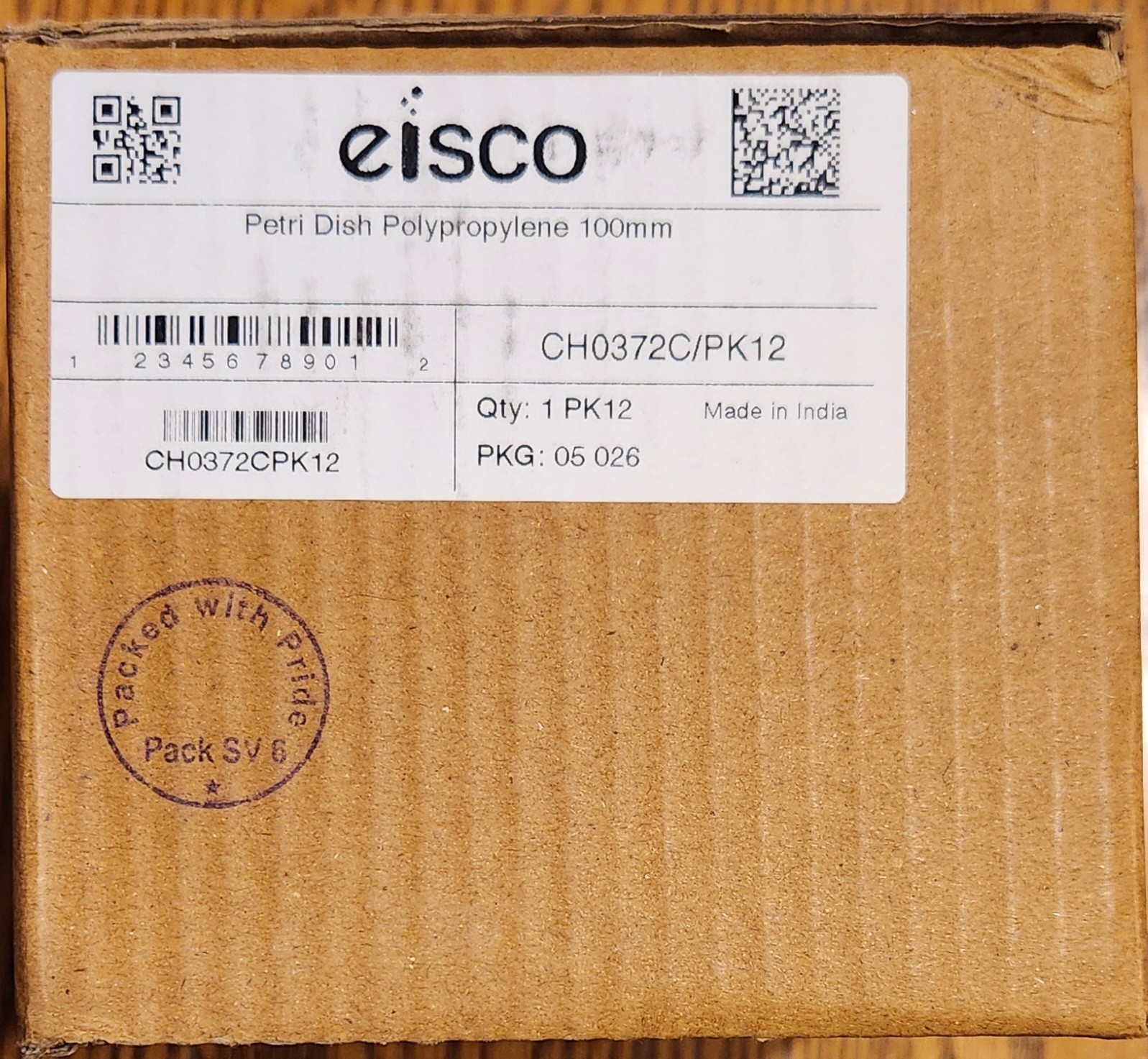 Reusable Eisco Petri Dish Polypropylene 100mm CH0372C/PK12 Autoclavable Plastic