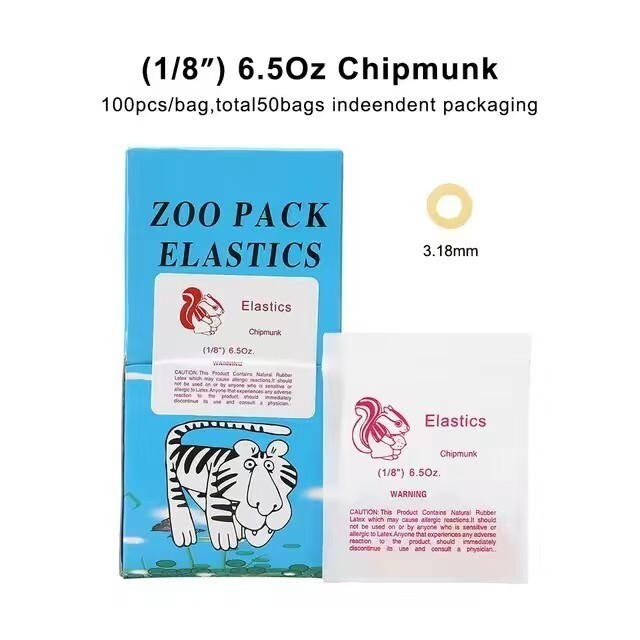 5000/ Heavy 6.5 Oz Orthodontic Latex Elastics Rubber Bands Braces Zoo PACK