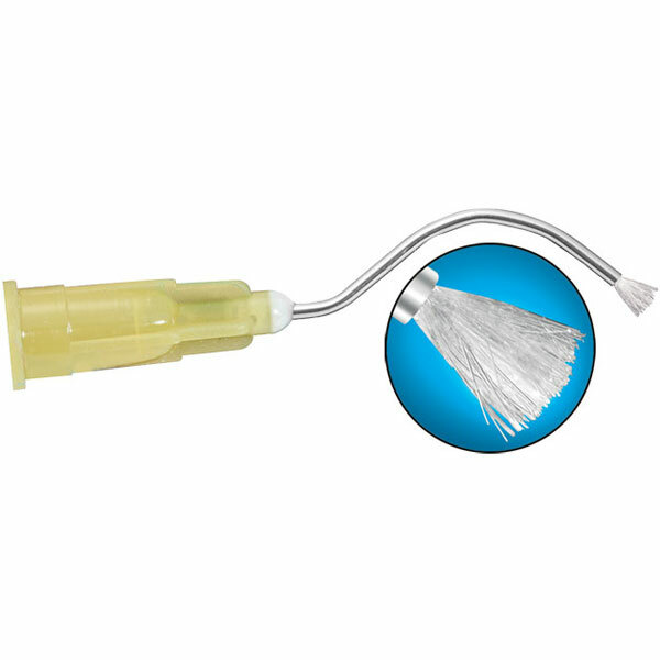 Mark3 Dental Infusor Applicator Tips Pre-Bent Metal Brush End 19G (100Pcs) #8025