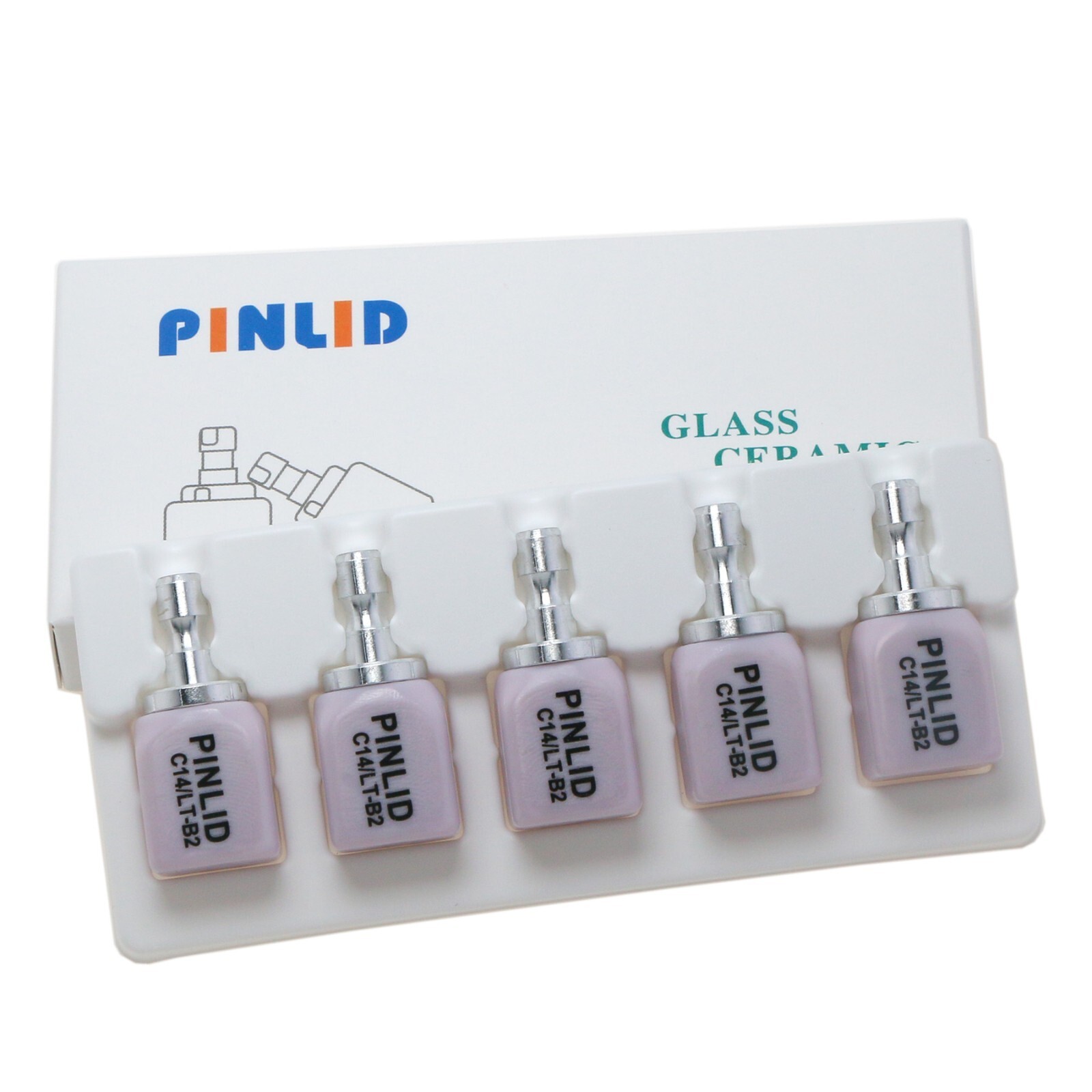 US 5Pcs/Box C14 LT Dental Lab Glass Ceramic Lithium Disilicate CAD/CAM Blocks