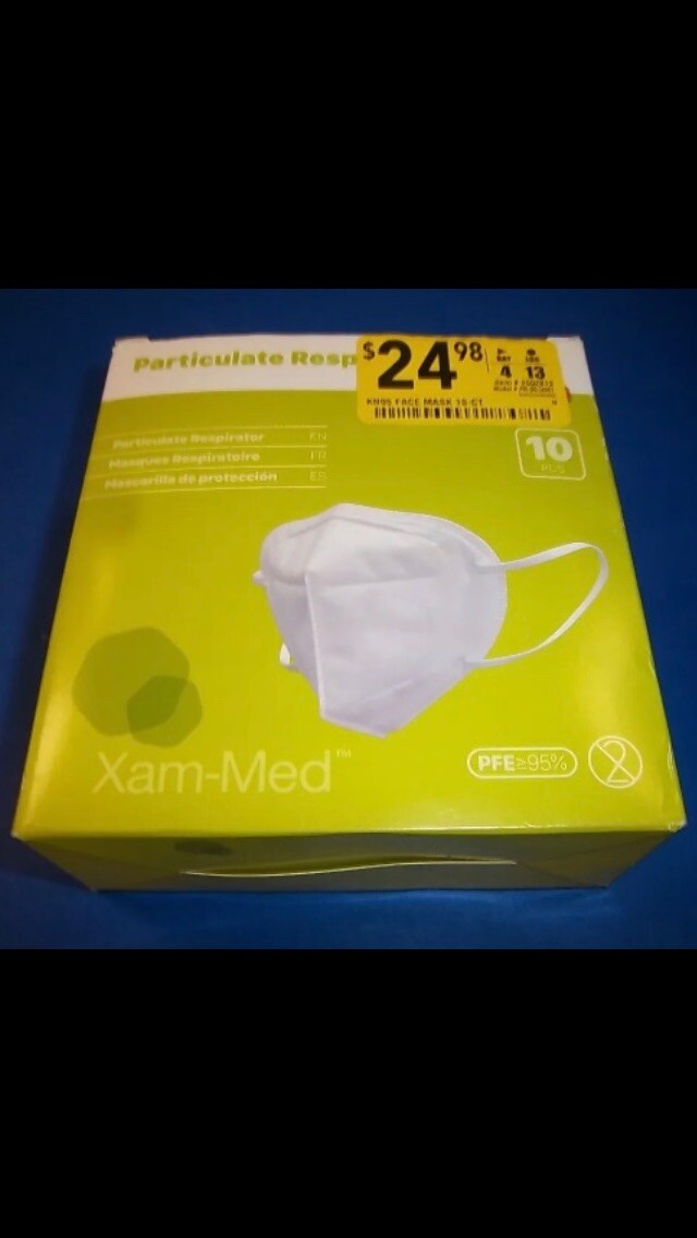 Twenty (20) Xam-Med PR-95-U001 PFE 95% Respirators/Masks￼ KN95/K-N95 *EXPIRED