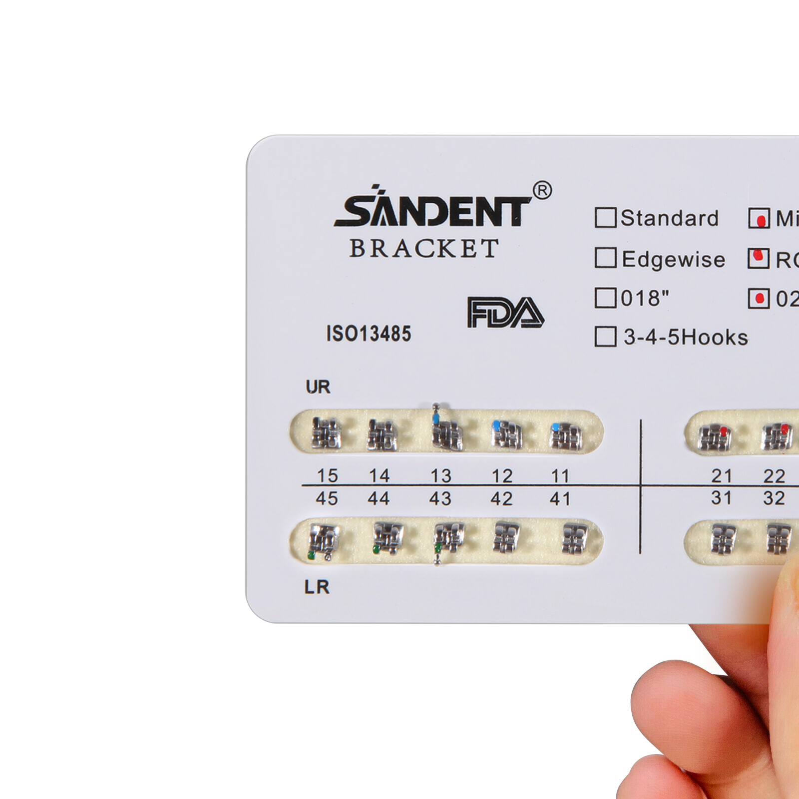 10 Packs SANDENT Dental Orthodontic Brackets Braces Mini Roth 022″Slot 3 Hooks