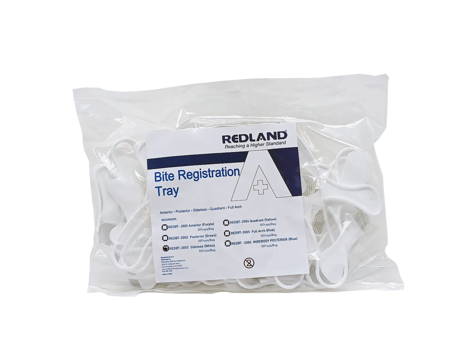 REDLAND Dental Disposable Bite Registration Trays All Sizes (Premier Type)