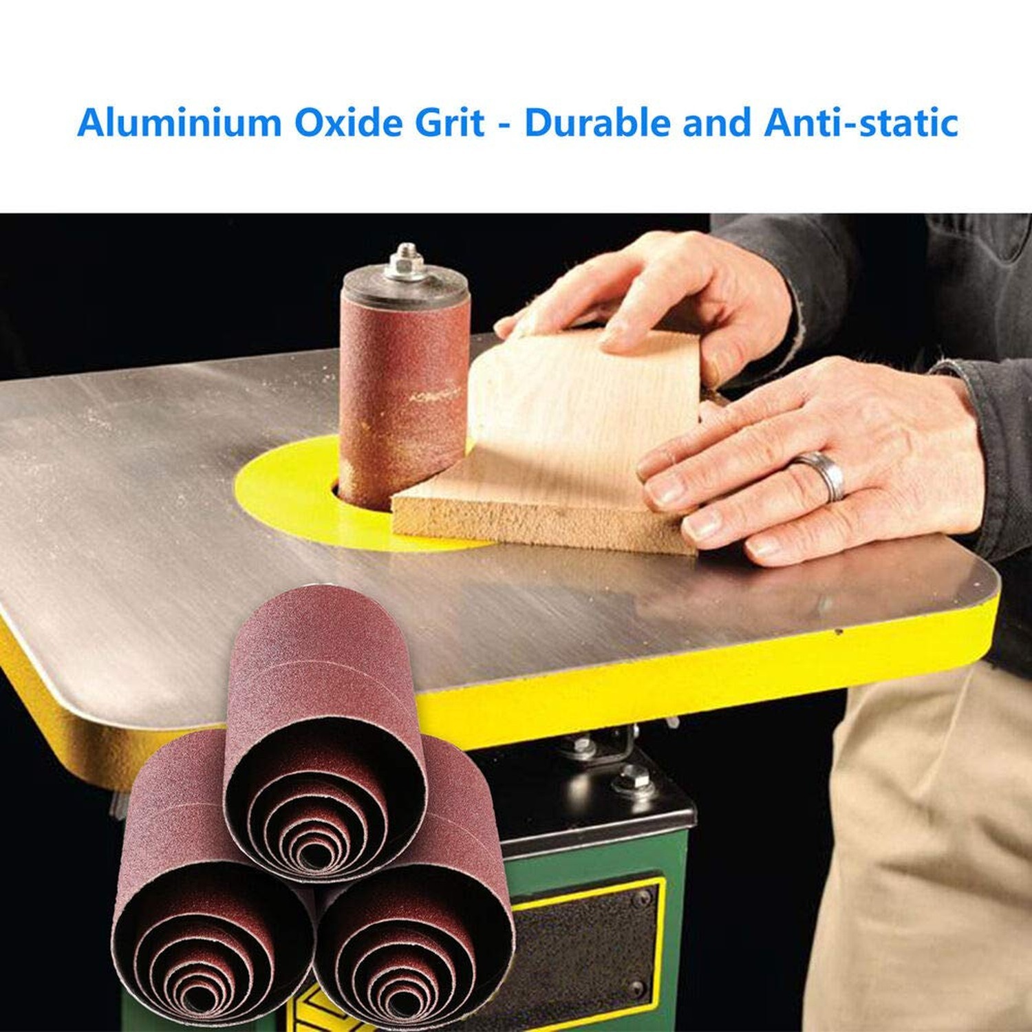 Aluminum Oxide Spindle Sanding Sleeves, 4.5 Inch Length 80/120/240 Assorted G…