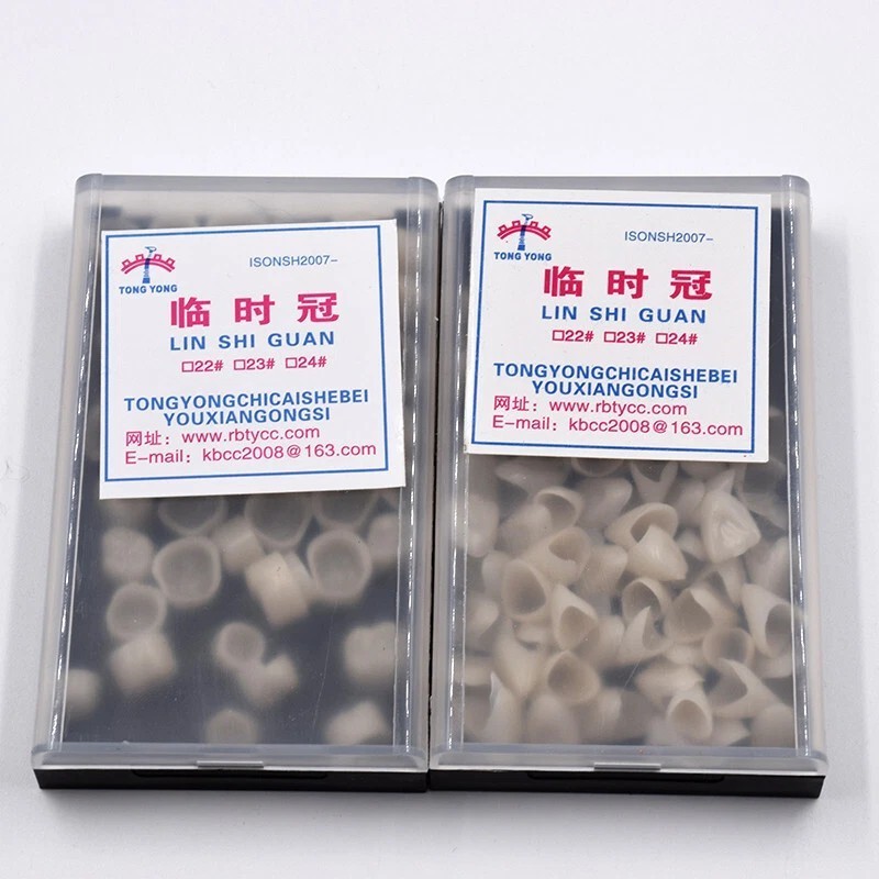 50 Pcs/Box Dental Whitening Front Temporary Crown Material Polycarbonate Tooth
