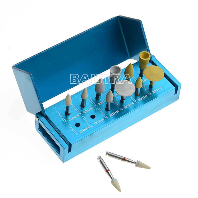 Dental Clinic Diamond Porcelain Zirconia Polishing Kit For Low Speed Handpiece