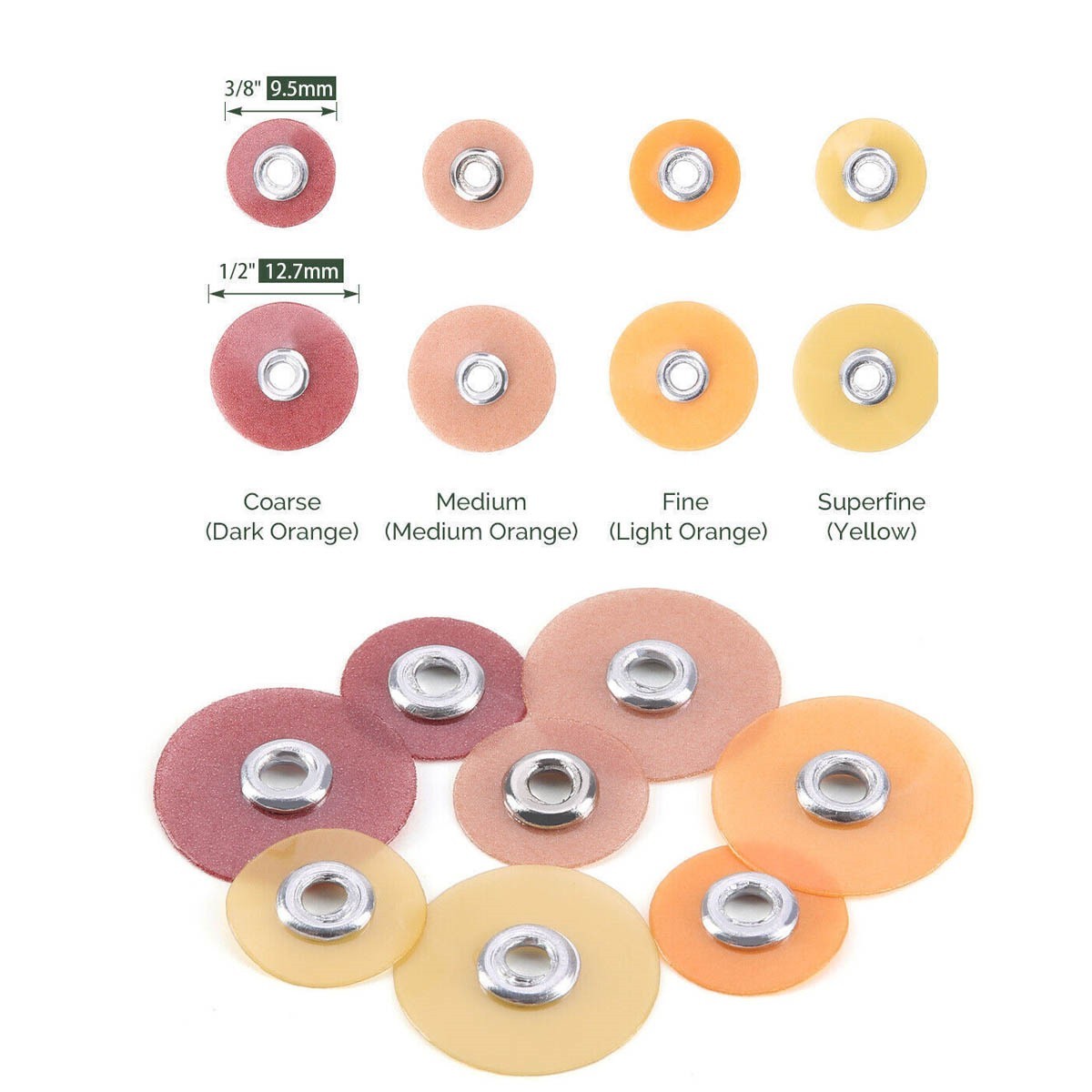 500pcs Dental 3M Sof-Lex soflex Contouring Polishing Discs Kit 12.7mm Coarse