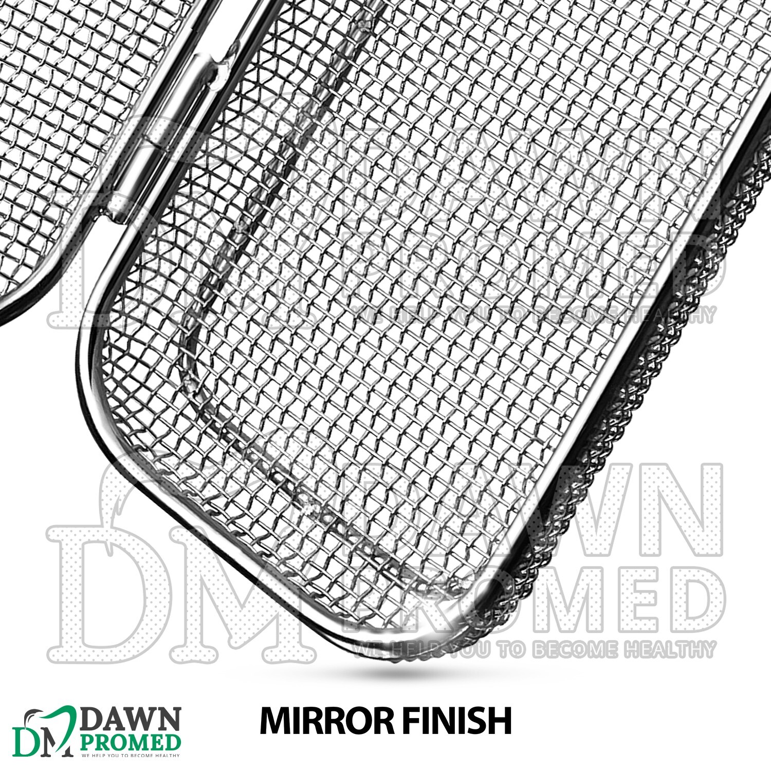 Sterilization Cassette Tray 9.25″ x 3″ Perforated Mesh Box Stainless German Gr