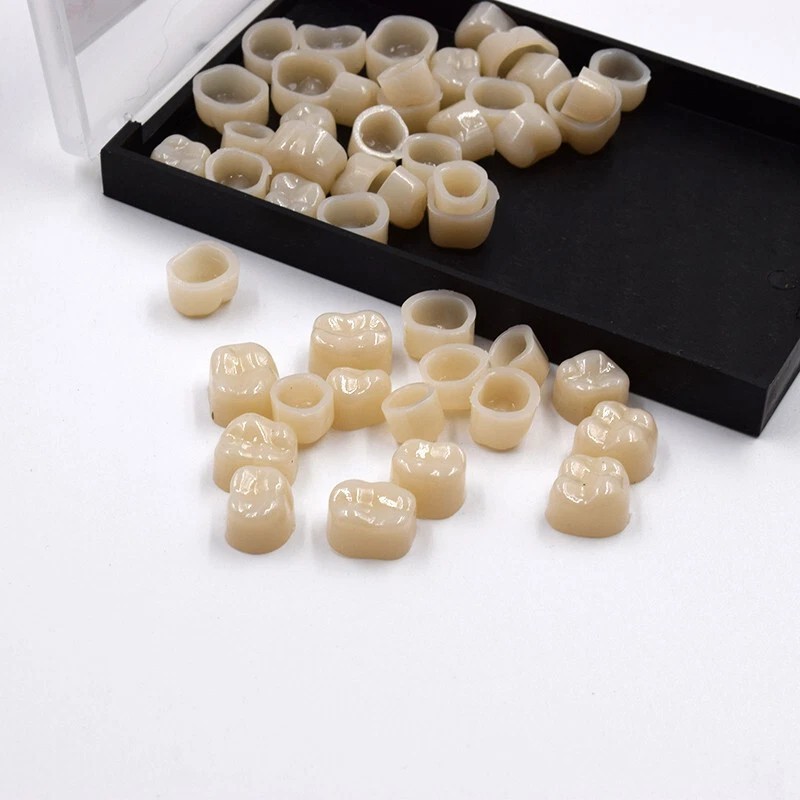 50 Pcs/Box Dental Whitening Front Temporary Crown Material Polycarbonate Tooth