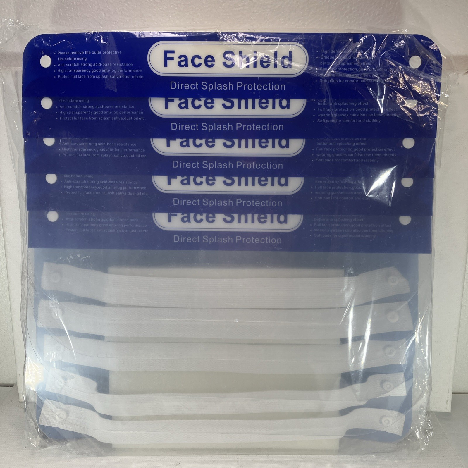 10PCS Safety Full Face Shield Reusable Washable Face Mask Clear Protection Cover