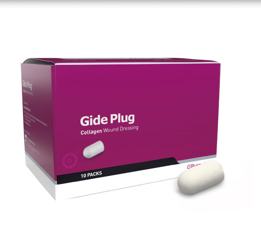 Purgo Gide Plug Absorbable Collagen Wound Dressing 10mm x 20mm, 10/Pk #HAD001020