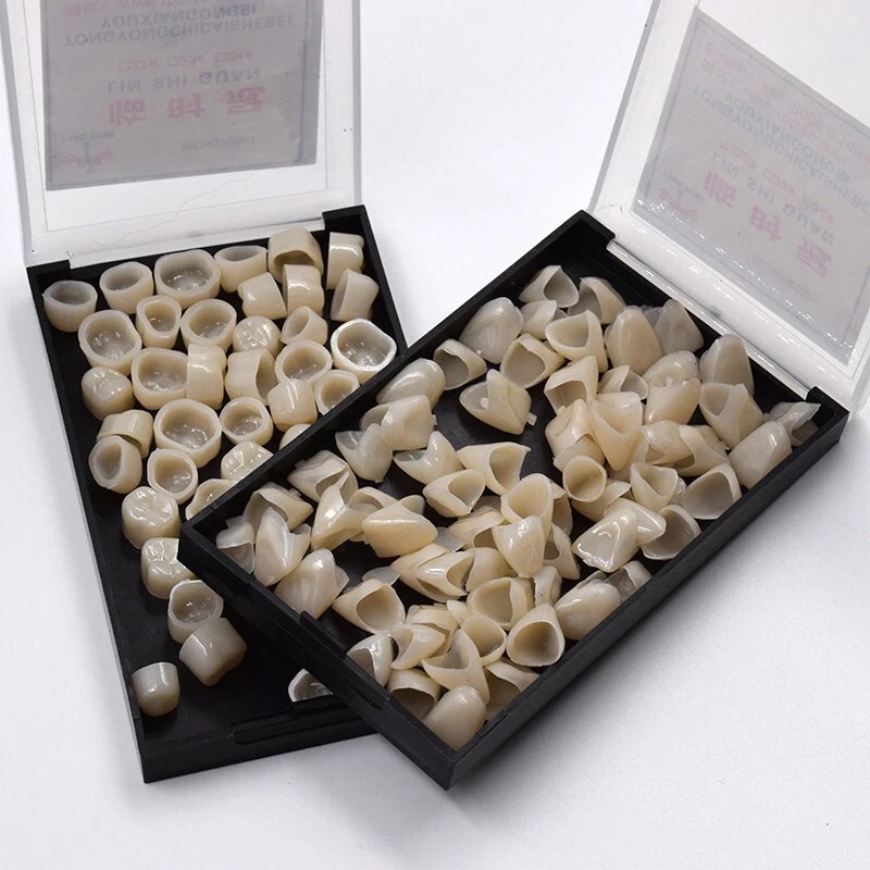 50 Pcs/Box Dental Whitening Front Temporary Crown Material Polycarbonate Tooth