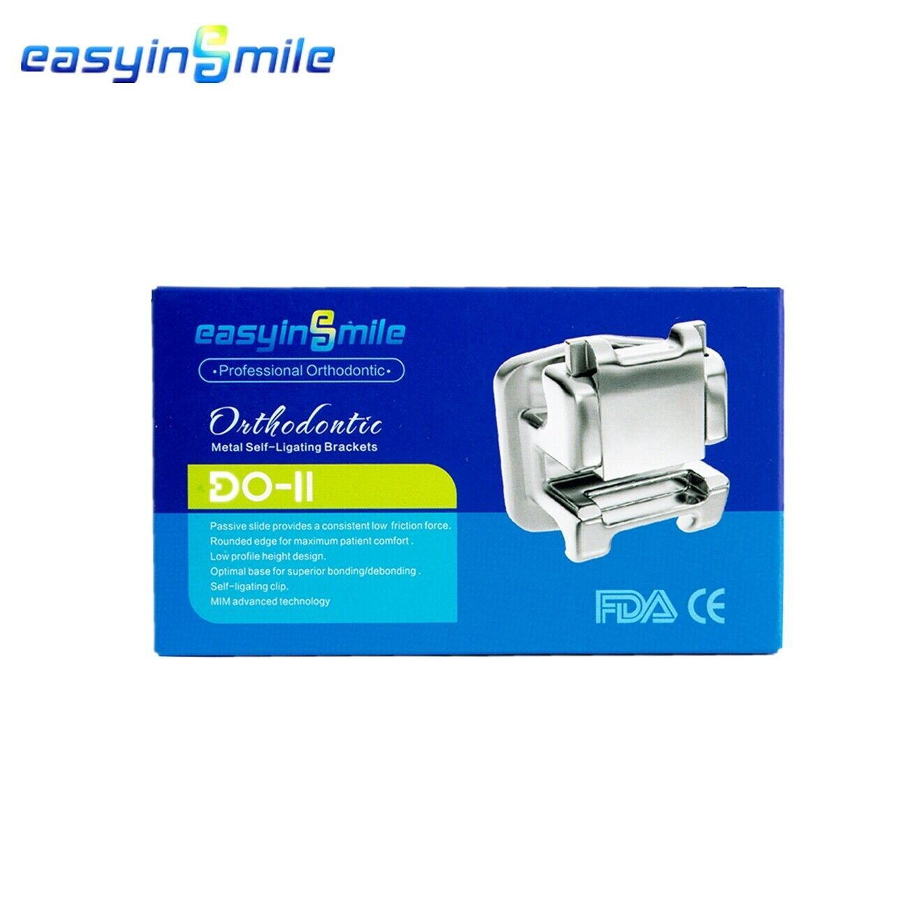 1X EASYINSMILE Dental Self-ligating Metal Brackets Brace Orthodontic ROTH/MBT022