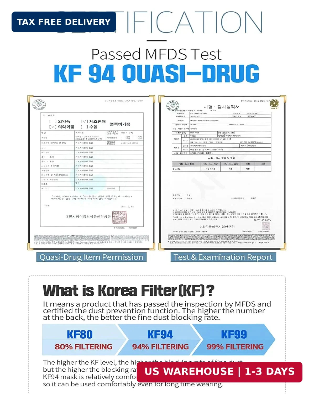 HAPPYDAY , 25 Packs, Made in KOREA Premium KF94 Micro Dust Protection Individual