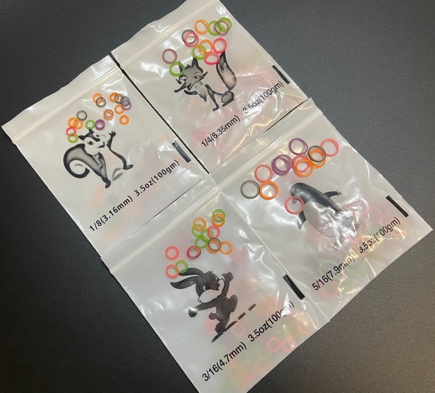 Dental Orthodontic Rubber Bands Elastic Braces 2.5/3.5/4.5/6.5oz Colorful