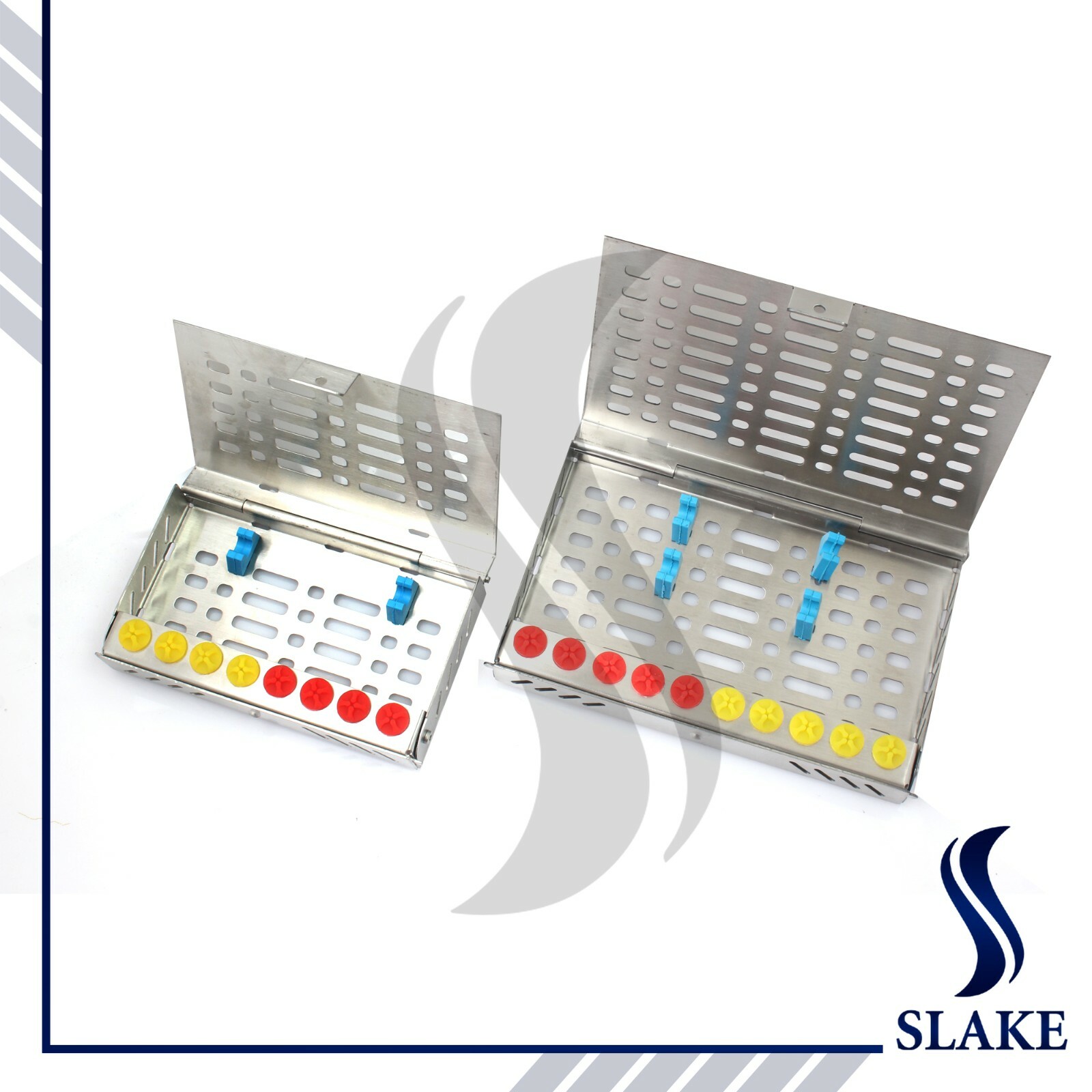 2 Sterilization Cassette Organizer Dental Instruments Bur Holder Implant