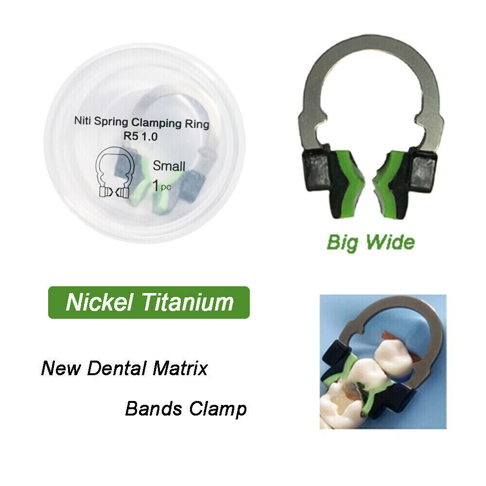 Dental Matrix Bands Clamp Niti Titanium Ring Alloy Sectional Matrice Crown 6.3mm