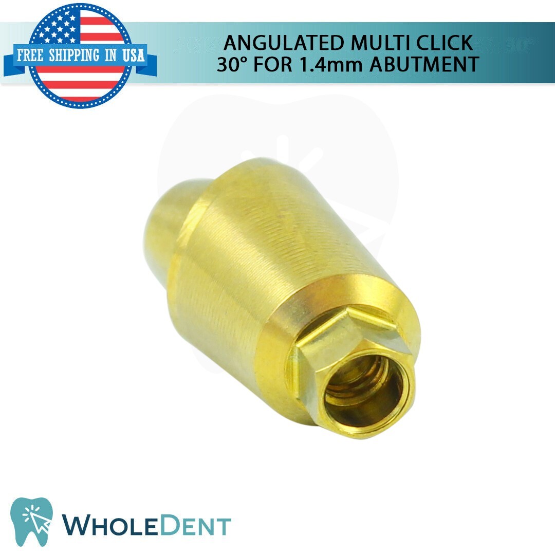 5X Angulated Multi Unit 30° 1.4mm Abutment Attachment Internal Hex 2.42mm