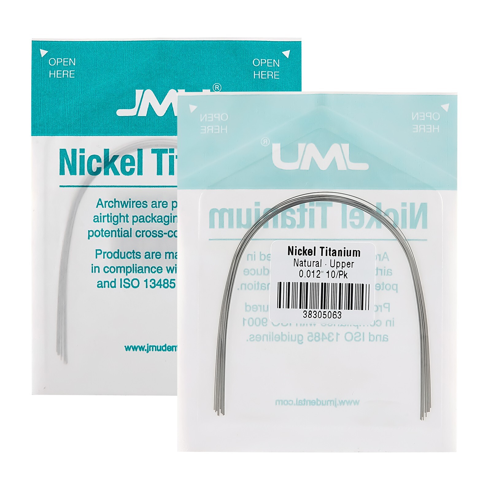 JMU 10PCS Ortho NiTi Super Elastic Arch Wire Full Size Natural Round/Rectangular